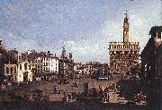 Bernardo Bellotto Piazza della Signoria a Firenze oil on canvas